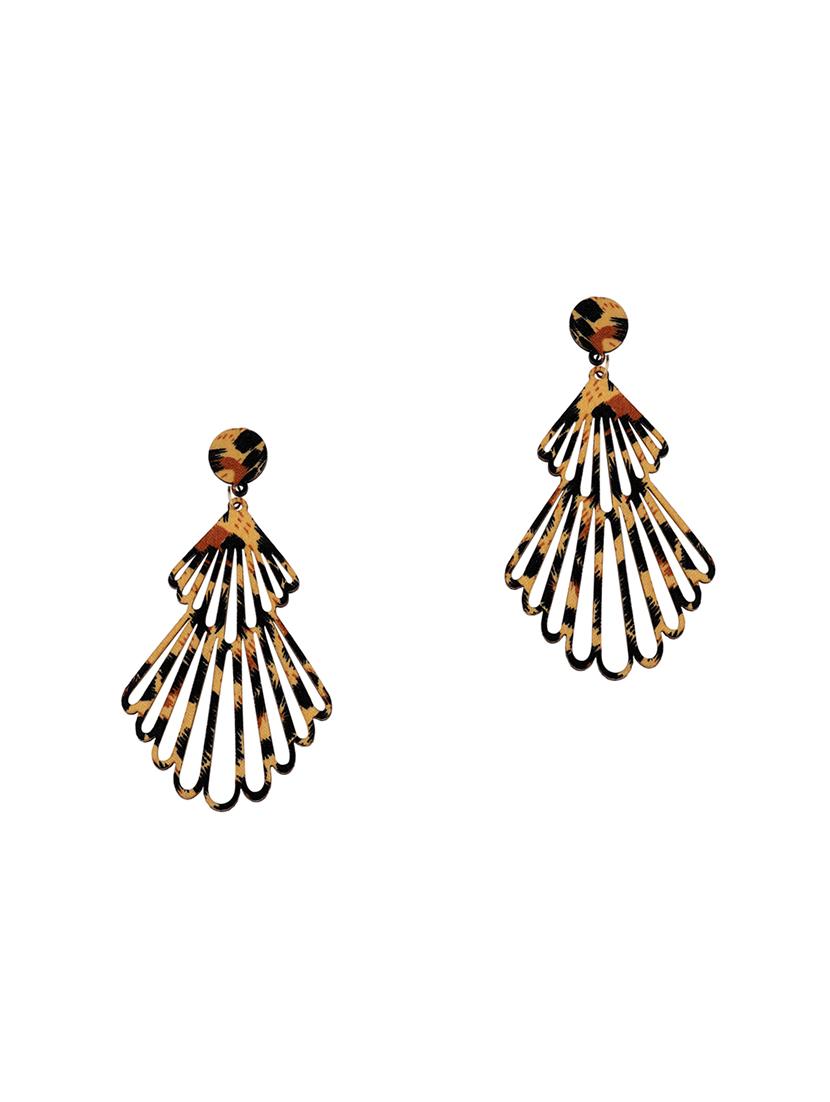 multi colored wood drop earring - 16800414 - Zoom Image - 2