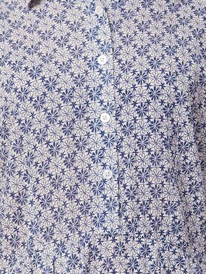 shirt collar floral a-line dress - 16800565 - Standard Image - 4