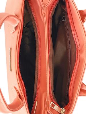 pink leatherette regular handbag - 16800705 - Standard Image - 3
