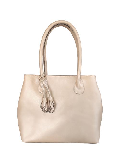 gold leatherette regular handbag - 16800715 - Very Small Image - 1
