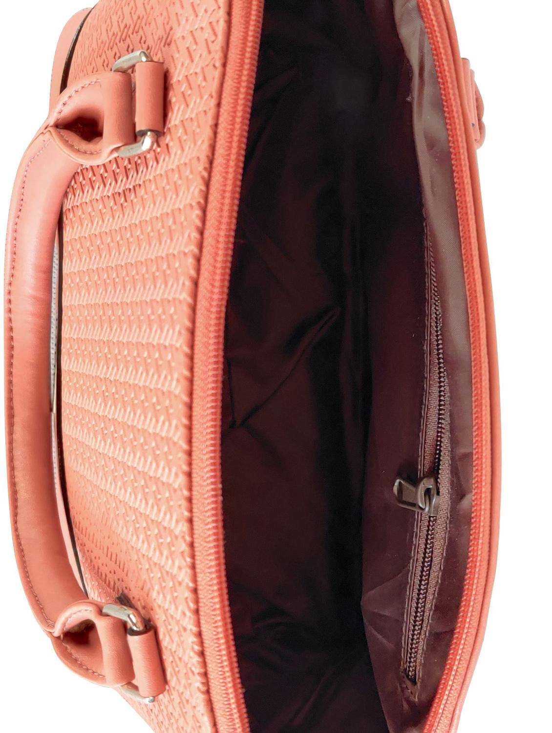 pink leatherette regular handbag - 16800728 - Zoom Image - 3