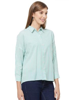 drop shoulder striped shirt - 16800809 - Standard Image - 2