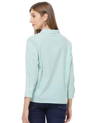 drop shoulder striped shirt - 16800809 - Standard Image - 3