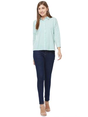 drop shoulder striped shirt - 16800809 - Standard Image - 4