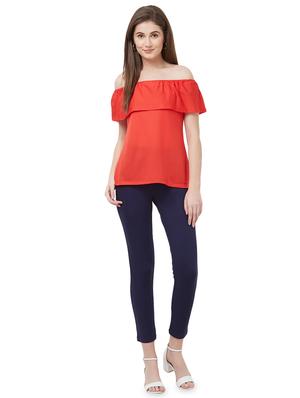 off shoulder solid top - 16800826 - Standard Image - 4