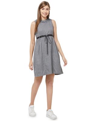 tie front fringe detail a-line dress - 16800835 - Standard Image - 4