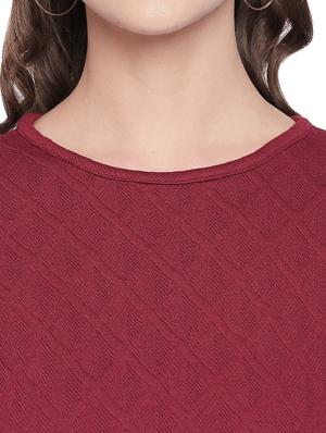 round neck self design a-line dress - 16800839 - Standard Image - 5