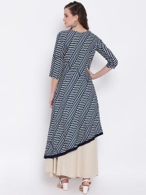 chevron layered maxi dress - 16800842 - Standard Image - 3