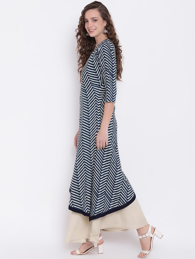 chevron layered maxi dress - 16800842 - Zoom Image - 2