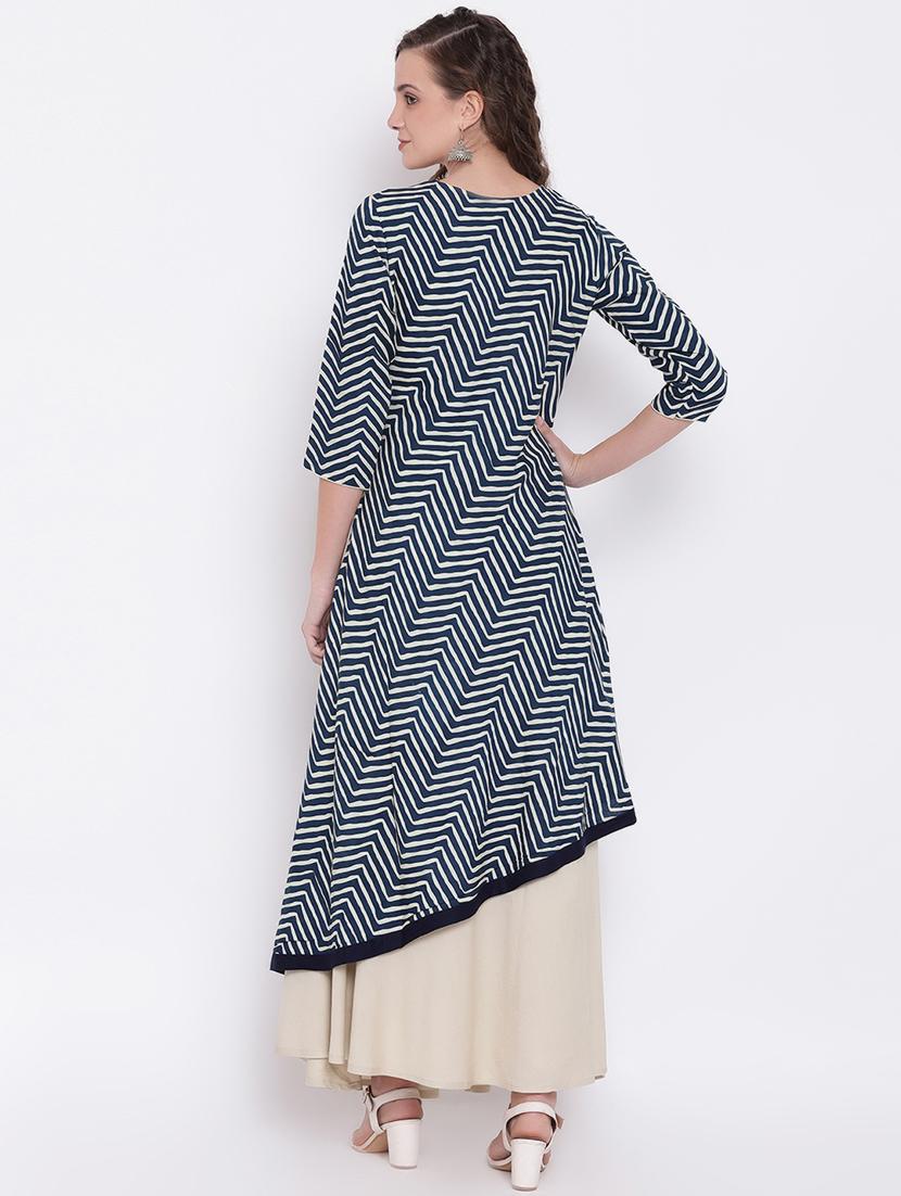 chevron layered maxi dress - 16800842 - Zoom Image - 3