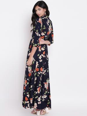 button-up floral maxi dress - 16800843 - Standard Image - 3