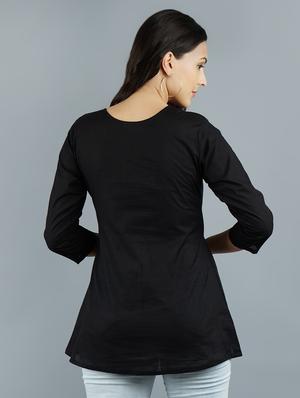lace detail a-line tunic - 16801005 - Standard Image - 3