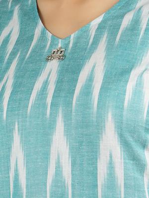 laced hem ikat tunic - 16801009 - Standard Image - 5