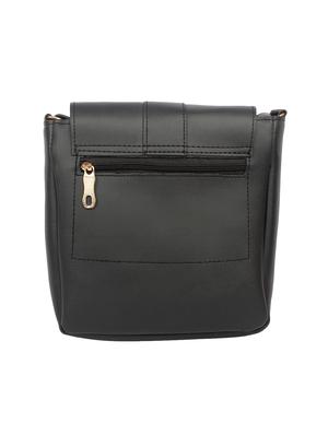 black leatherette regular sling bag - 16801083 - Standard Image - 2