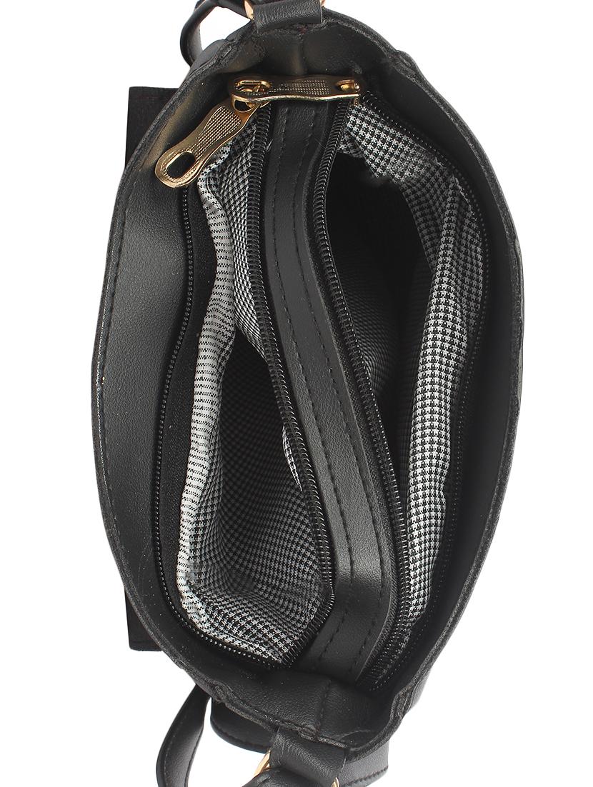 black leatherette regular sling bag - 16801083 - Zoom Image - 3