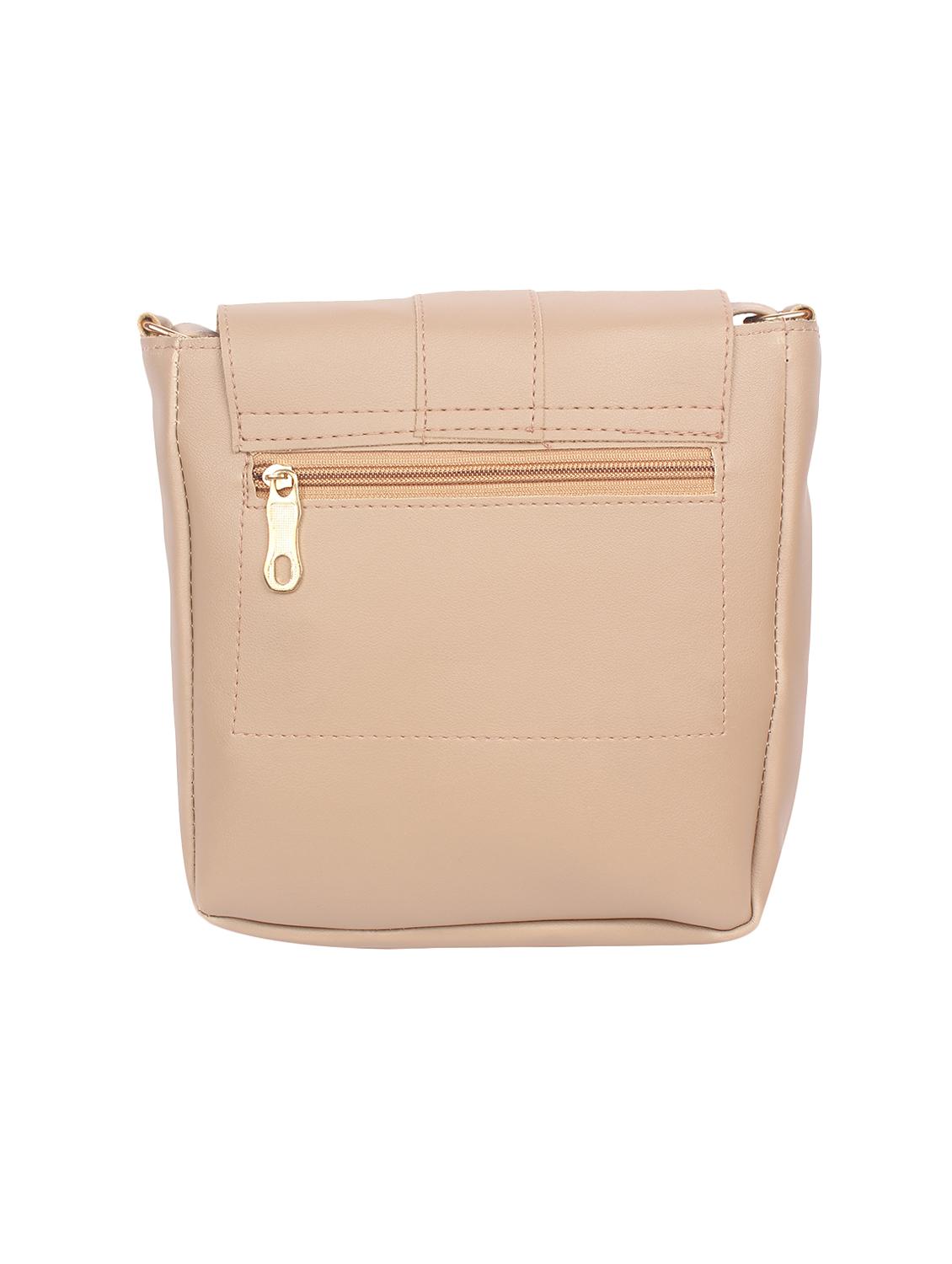 beige leatherette regular sling bag - 16801089 - Zoom Image - 2