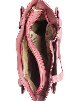 pink leatherette regular handbag - 16801096 - Standard Image - 3