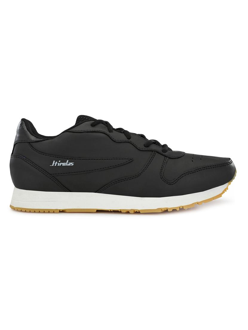 black leatherette lace up shoes - 16801525 - Zoom Image - 2