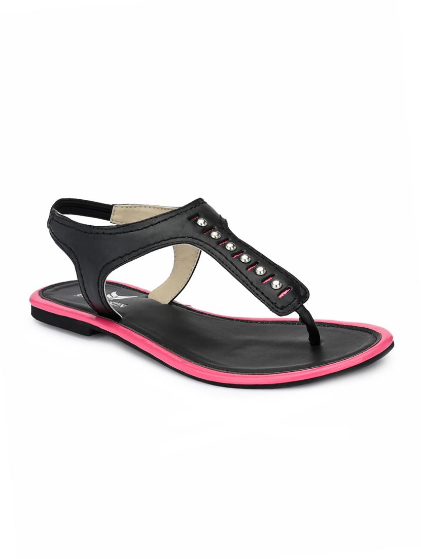 black back strap sandals - 16801573 - Zoom Image - 1