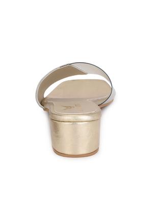 gold slip on sandalsa - 16801582 - Standard Image - 3