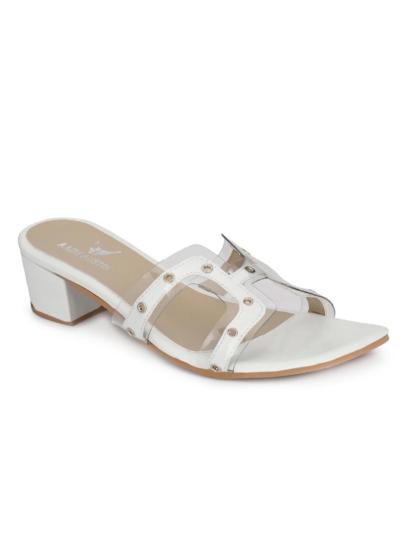 white slip on sandals - 16801583 - Zoom Image - 1
