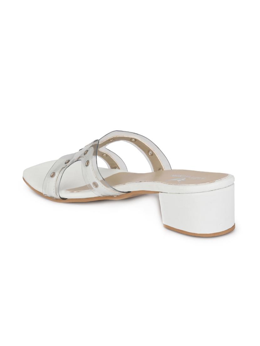 white slip on sandals - 16801583 - Zoom Image - 2