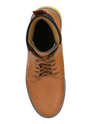brown leatherette high ankel boots - 16801908 - Standard Image - 4