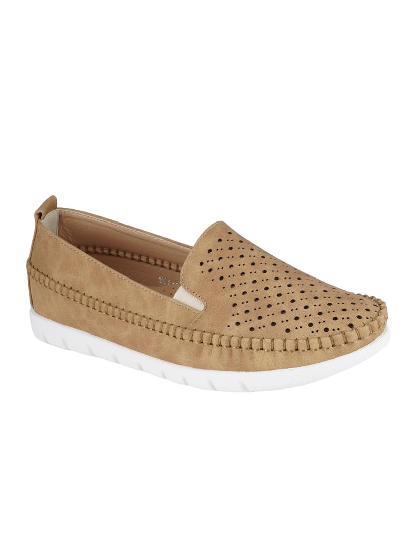 beige slip on loafers - 16802199 - Zoom Image - 1