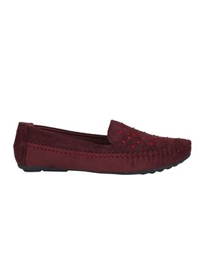 maroon slip on loafers - 16802231 - Standard Image - 2