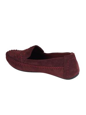 maroon slip on loafers - 16802231 - Standard Image - 3