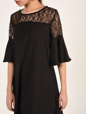 lace panel bell sleeves shift dress - 16802299 - Standard Image - 5