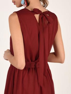 tie knot detail a-line dress - 16802304 - Standard Image - 4