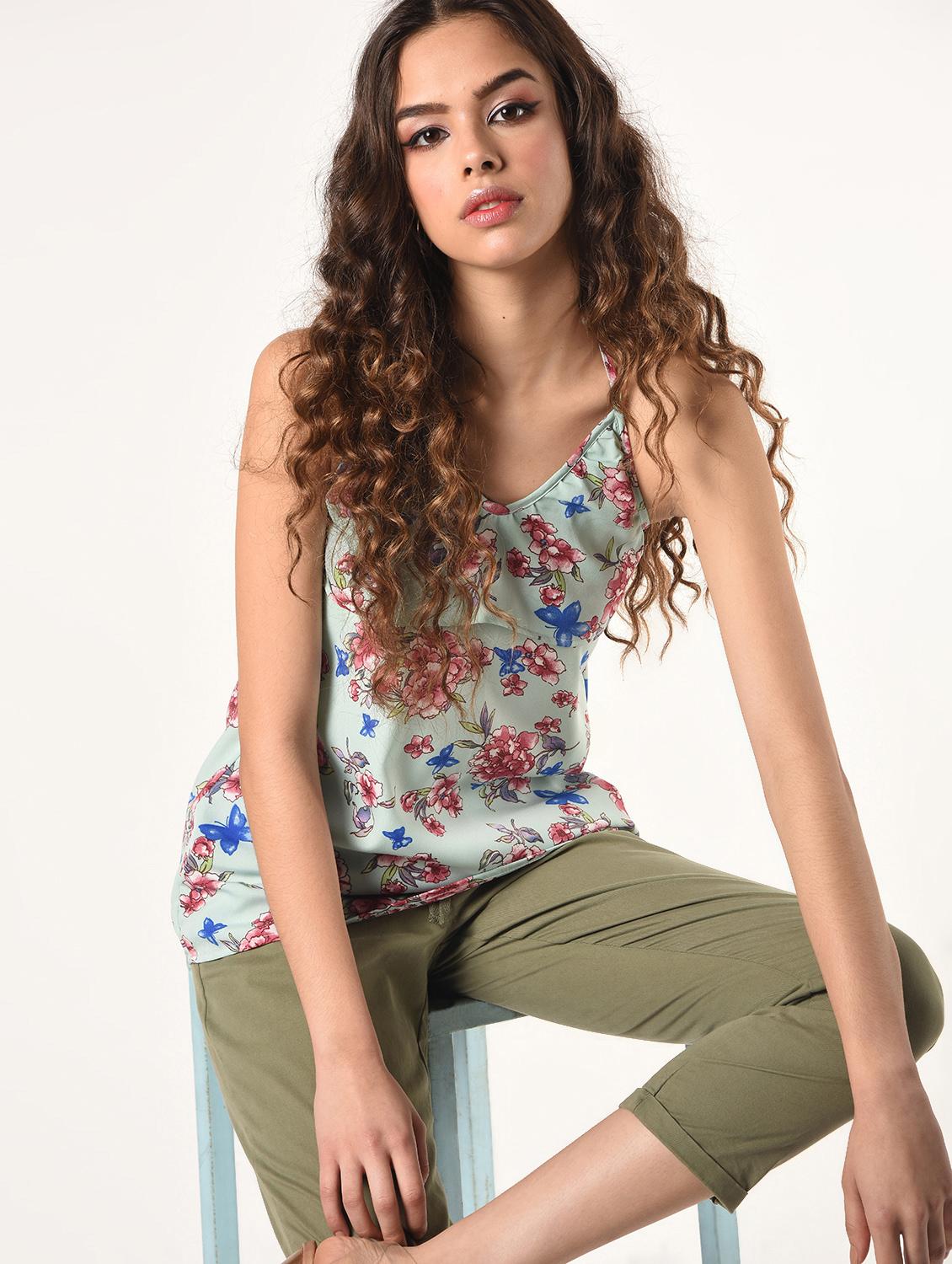 halter neck floral top - 16802322 - Zoom Image - 4