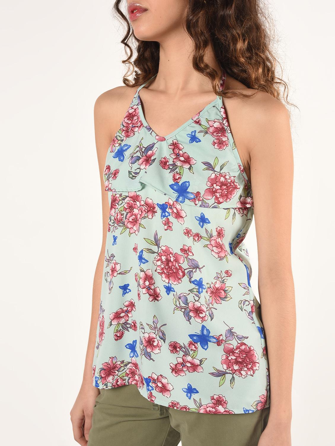 halter neck floral top - 16802322 - Zoom Image - 5