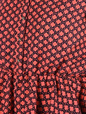 round neck printed peplum top - 16802323 - Standard Image - 6
