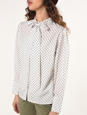 tie up neck polka dot top - 16802334 - Standard Image - 5
