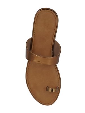gold one toe sandals - 16802554 - Standard Image - 4
