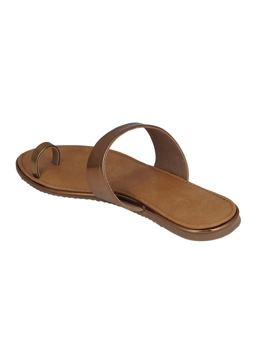 gold one toe sandals - 16802554 - Zoom Image - 3