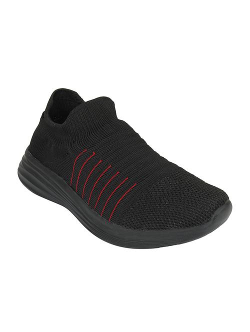 black fabric slip on sport shoes - 16803029 - Standard Image - 1