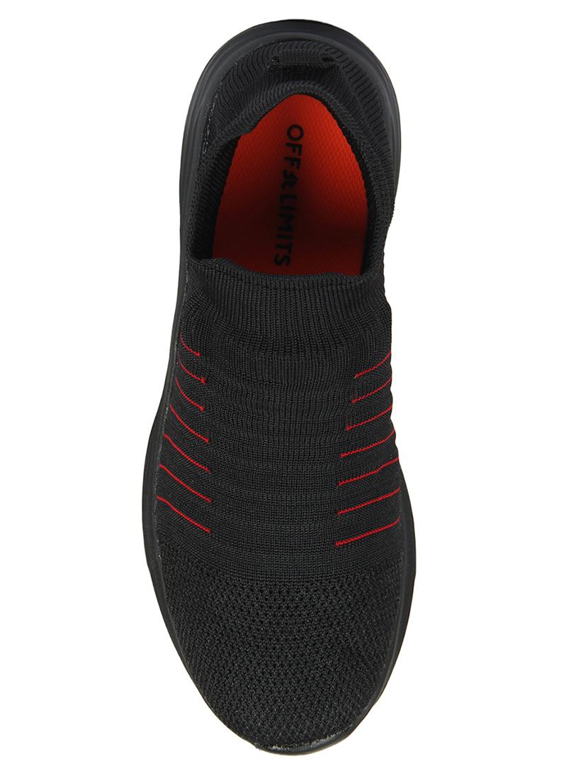 black fabric slip on sport shoes - 16803029 - Zoom Image - 5