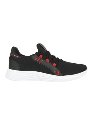 black fabric lace up sport shoes - 16803031 - Standard Image - 2