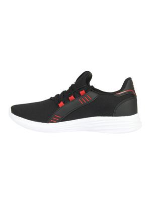 black fabric lace up sport shoes - 16803031 - Standard Image - 3