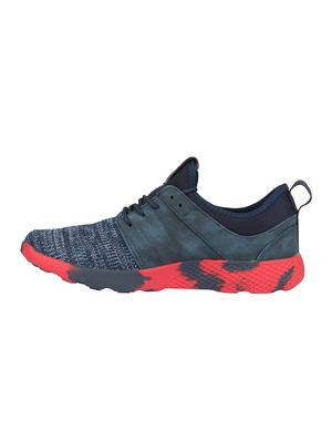 navy fabric lace up sport shoes - 16803034 - Standard Image - 3