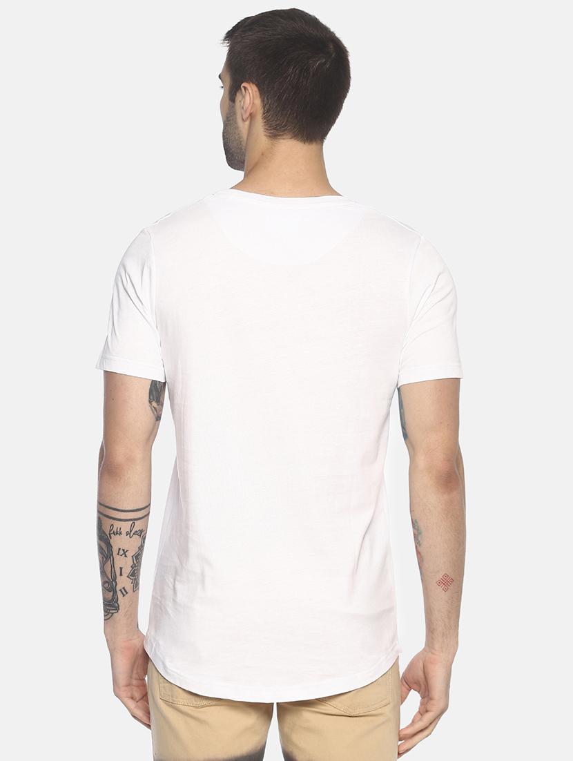 white typographic print t-shirt - 16803093 - Zoom Image - 3