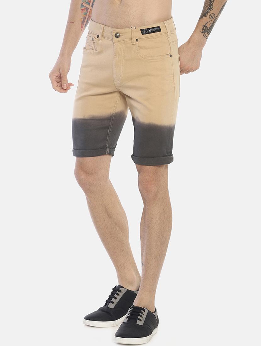 beige ombre denim shorts - 16803402 - Zoom Image - 2