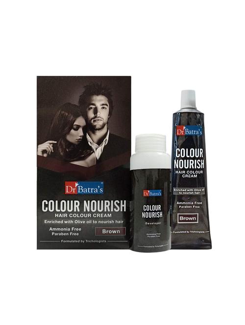 dr batra's colour nourish hair colour cream - brown - 120g - 16803575 - Very Small Image - 1