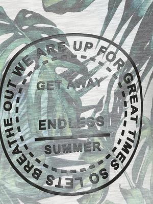 grey tropical print t-shirt - 16804193 - Standard Image - 4