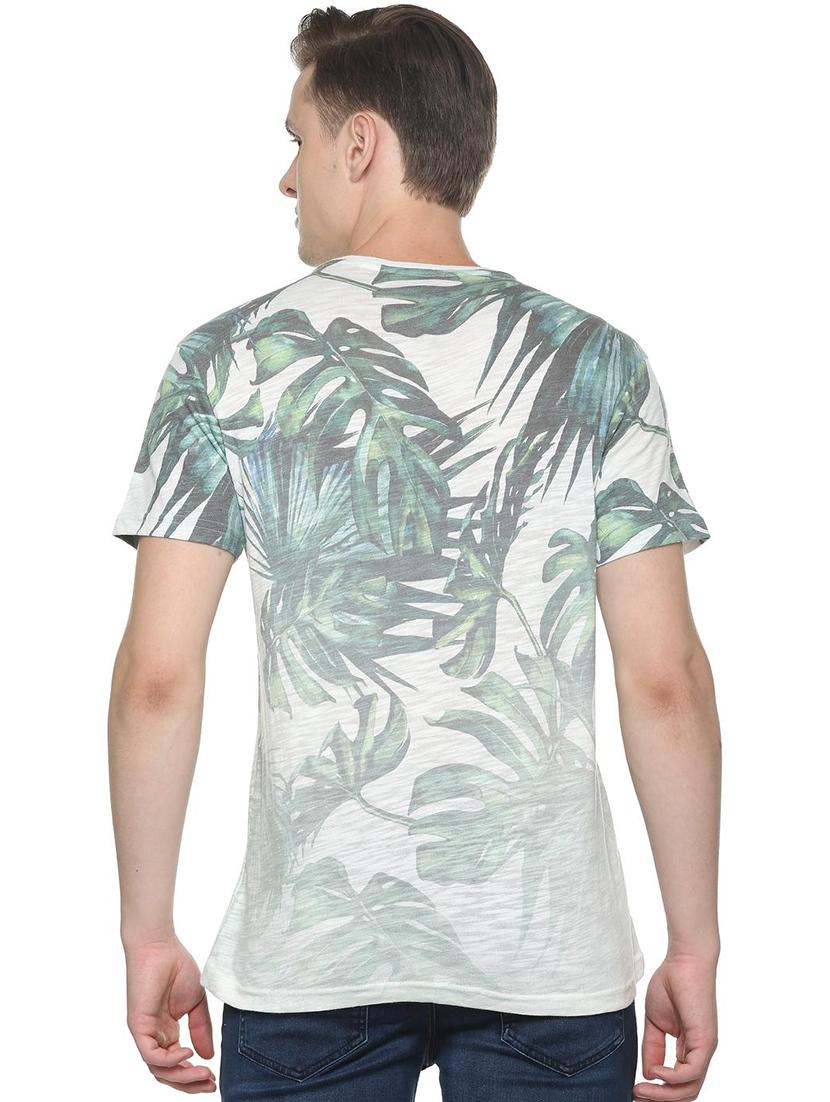 grey tropical print t-shirt - 16804193 - Zoom Image - 2