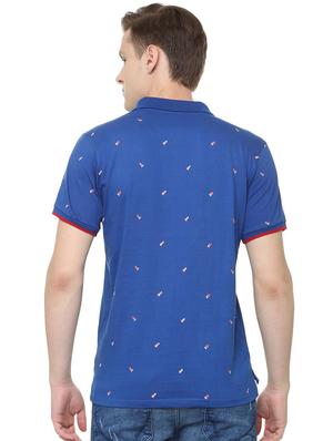 blue printed polo t-shirt - 16804199 - Standard Image - 2