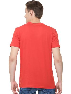 red typographic chest printed t-shirt - 16804200 - Standard Image - 2